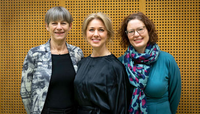 Foto av Ingvild Kjeken, Helene L. Valaas og Mari Klokkerud