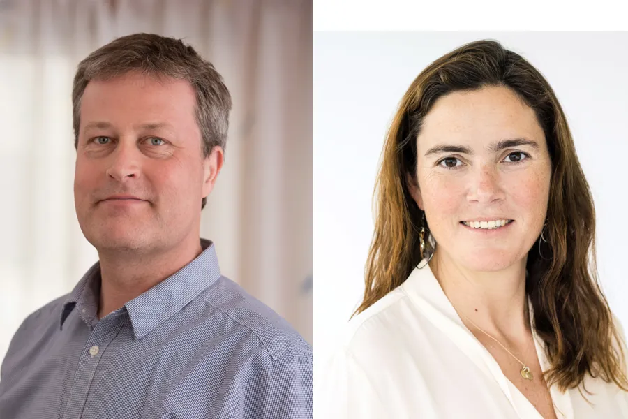 Fra høyre: Till Uhlig prosjektleder RehabNytte - arbeidspakke 2, og Anne Therese Tveter prosjektleder Happy Hands