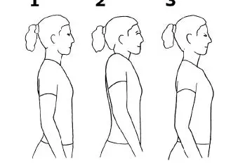 Figur av dame som løfter skuldrene