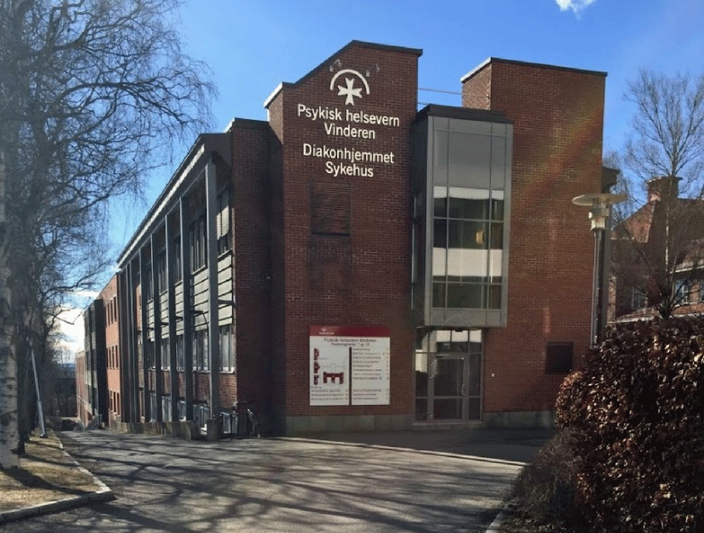 Innkjøringen til psykisk helsevern Vinderen